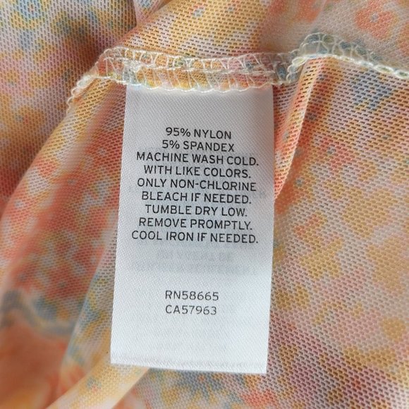 NWT BP Patchwork Sheer Mesh Top Lettuce Edge XS - Picture 8 of 8